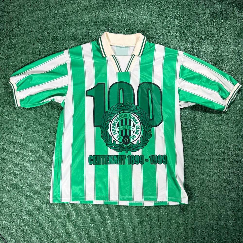 Vintage Ferencvárosi Torna Club Centenary Jersey 1899-1999 Green White XL